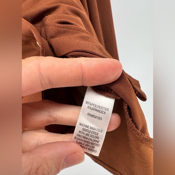 Marc New York Andrew Marc Women’s Brown Blouse Shirt Small - Picture 4 of 7